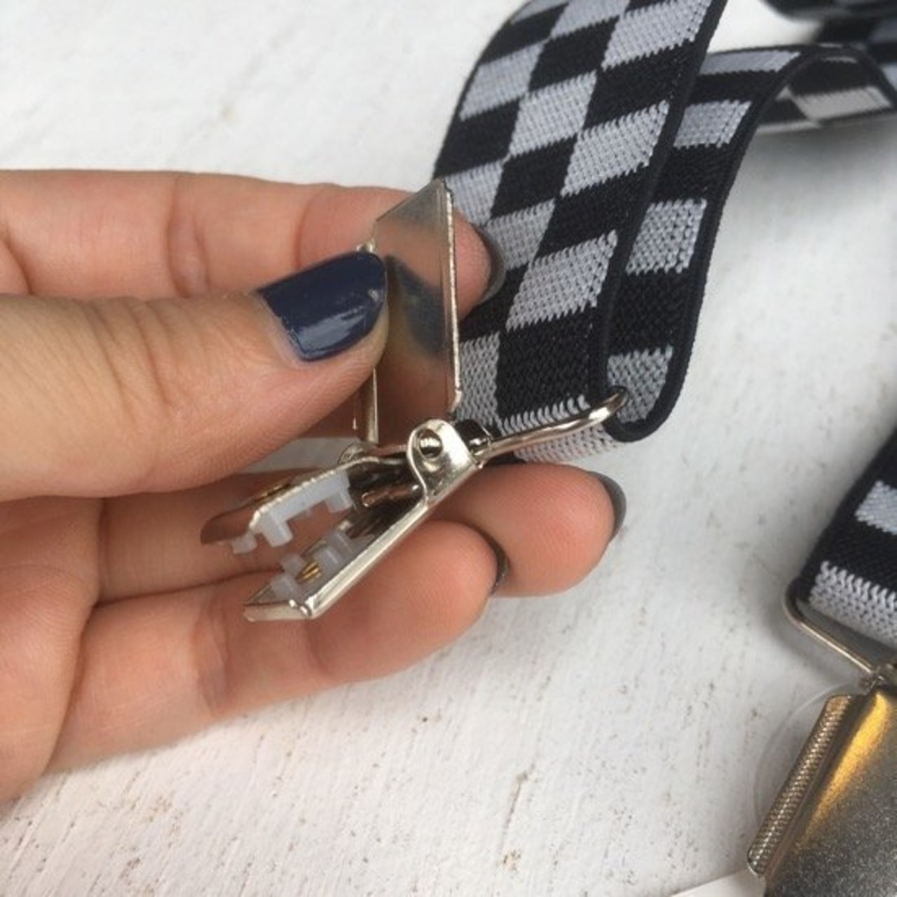 TOPANGA ACCESSORIES　クリップサスペンダー　チェック