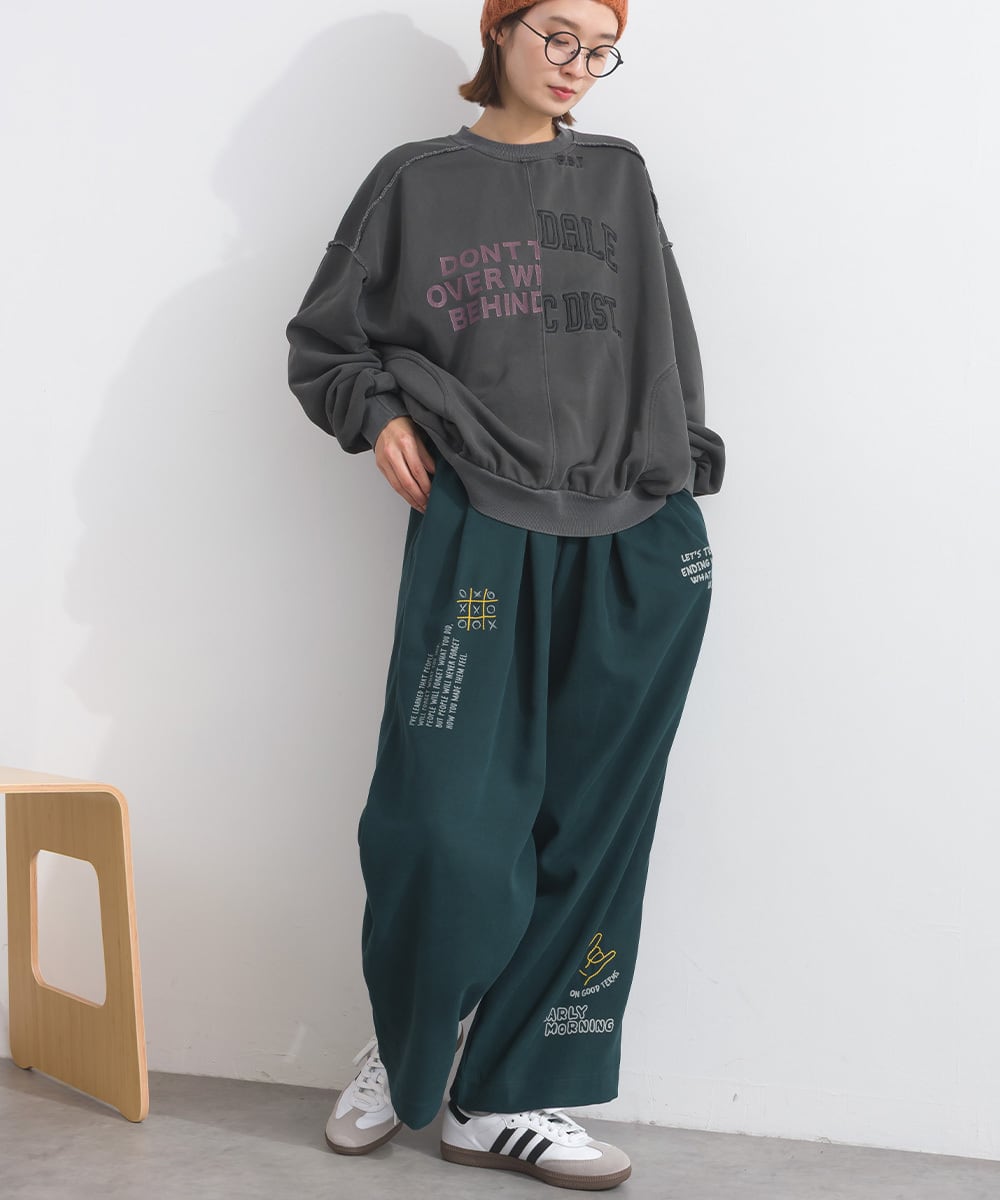 K54012 微起毛ツイルマルチロゴタックパンツ / Brushed Twill Multi