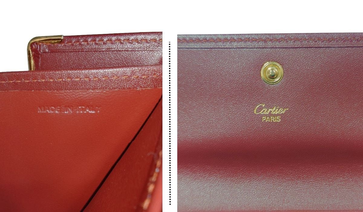 ヴィンテージ Cartier カルティエ マストライン 三つ折り財布 がま口