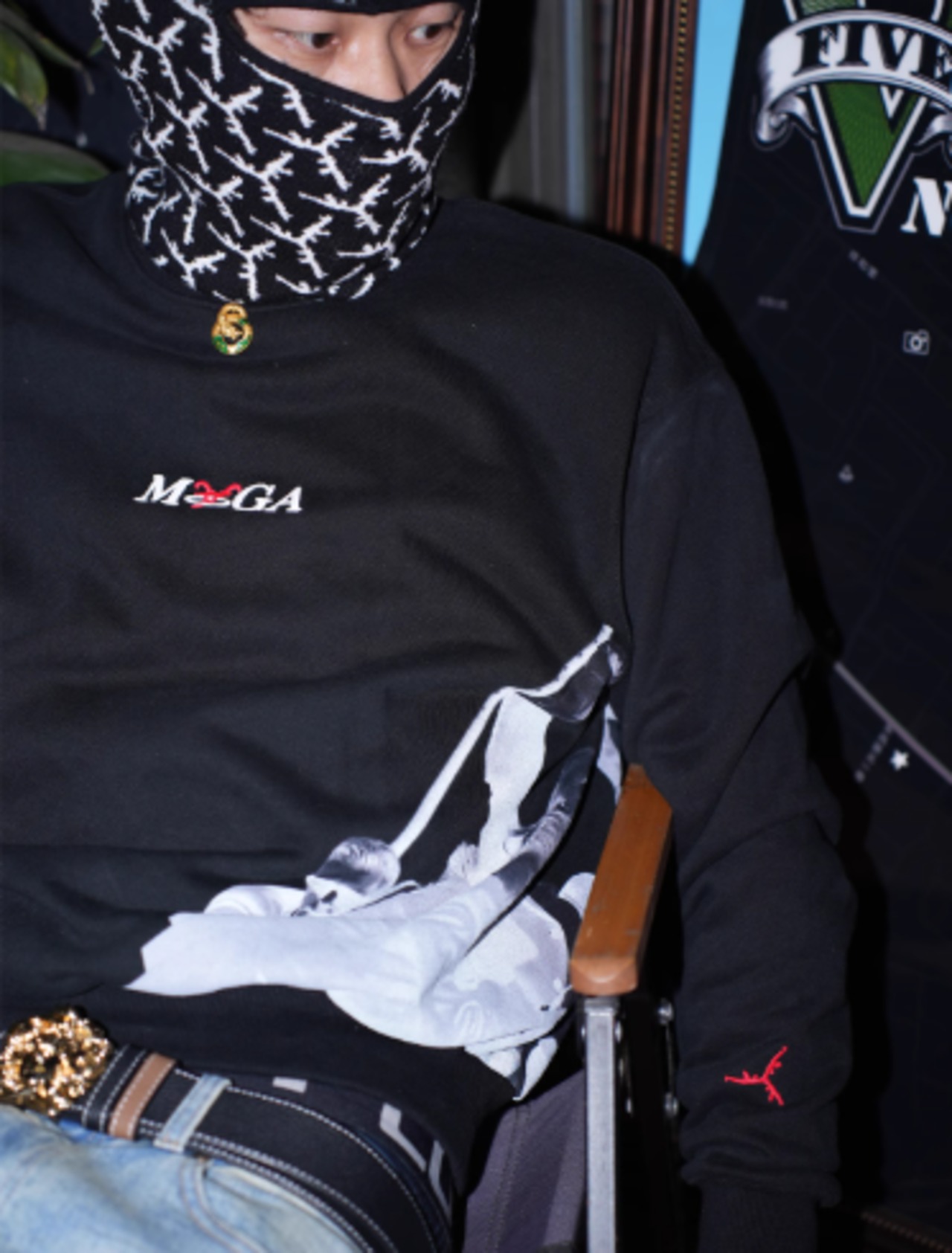 2color TGFCLUB star stripe sweat - 4