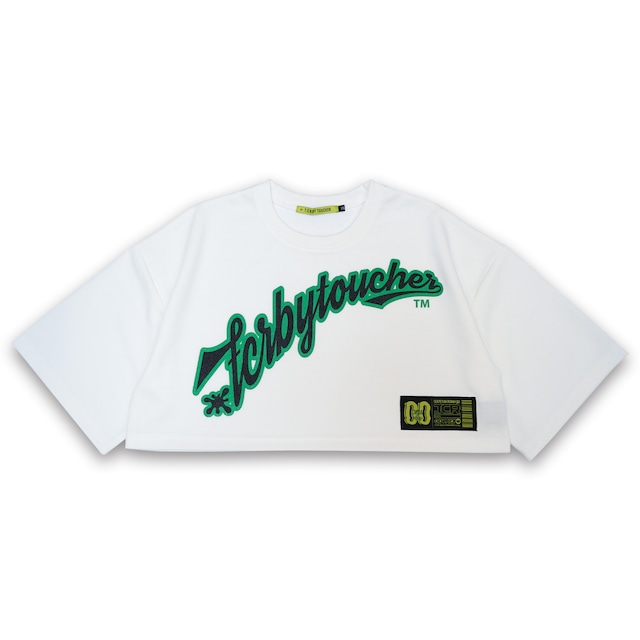 T.C.R CREW  SHORT LENGTH TEE  - exclusive - WHITE / GREEN