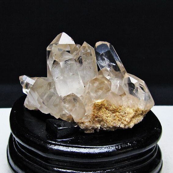 水晶 クラスター マダガスカル産 台座付属 水晶 原石 一点物 182-9392