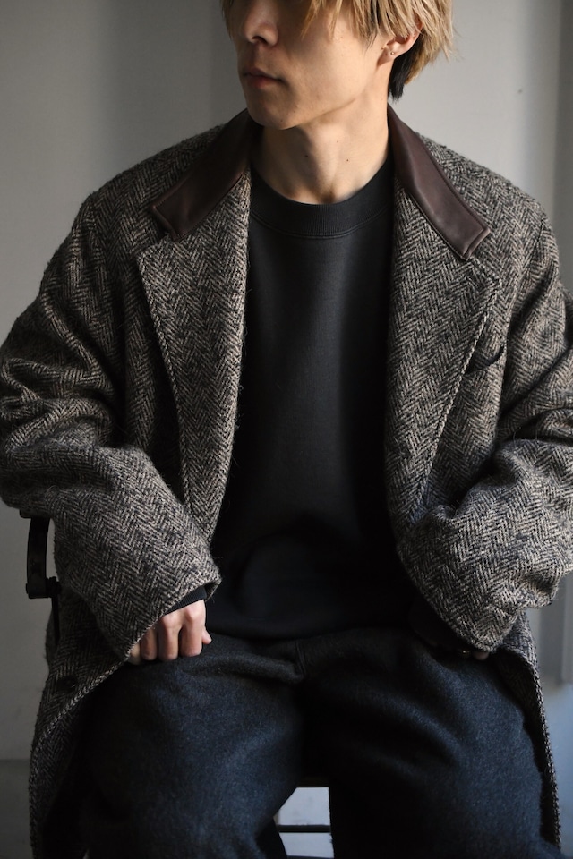 awasa / supima aging cotton crew neck sweatshirt (fade black)