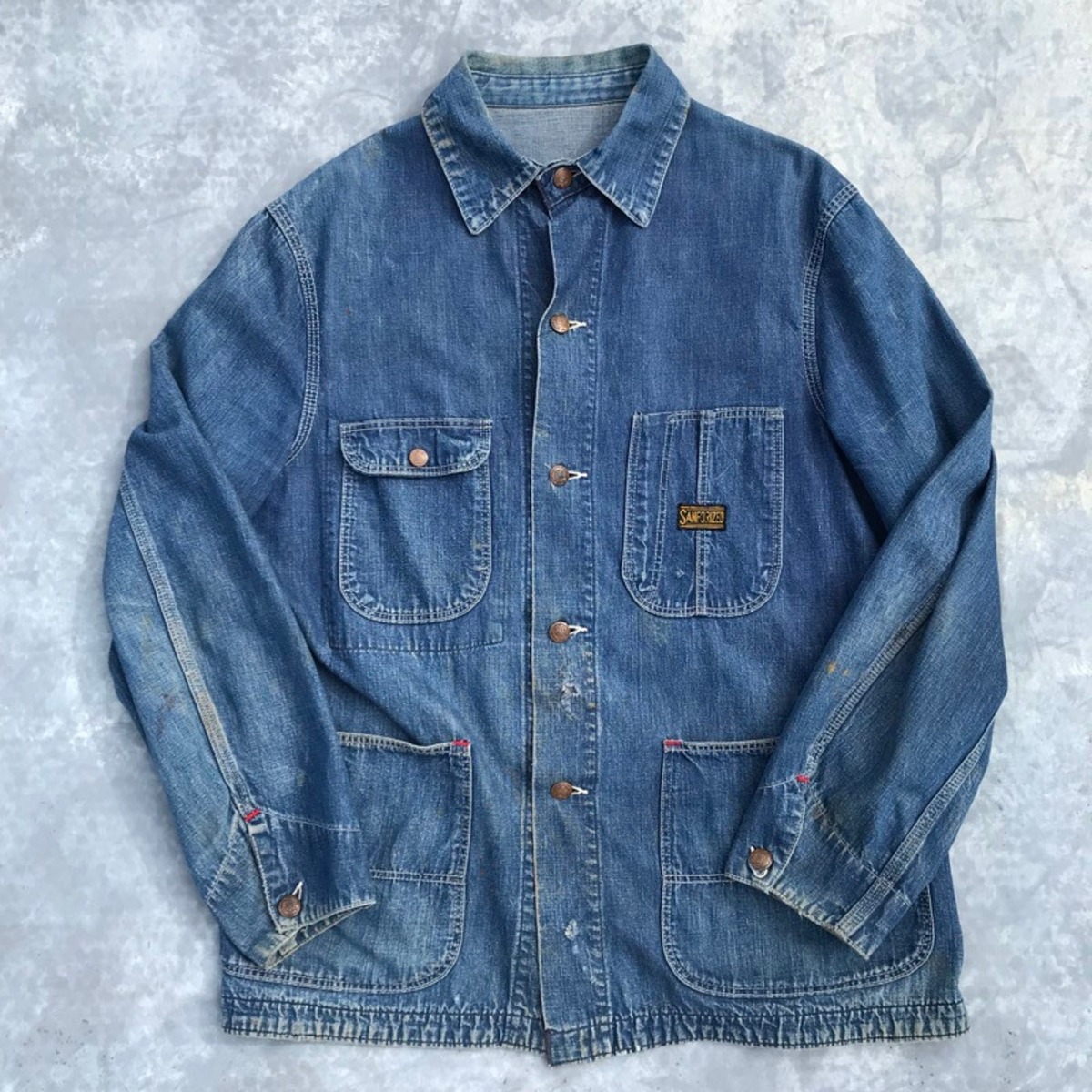 50s ストア系 ビンテージ カバーオール インディゴ sanforized 何気ない 
