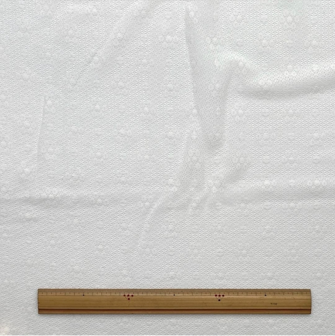 ★NK039◆3m◆綿ポリエステル混レース生地◆花柄◆オフホワイト