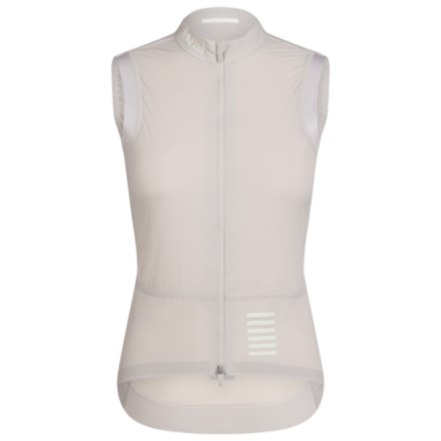 RAPHA  WOMEN  PRO TEAM LIGHTWEIGHT GILET SILVER GRAY/WHITE ALYSSUM