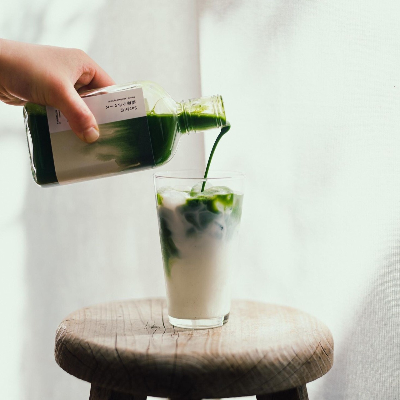 Saténの抹茶ラテベース