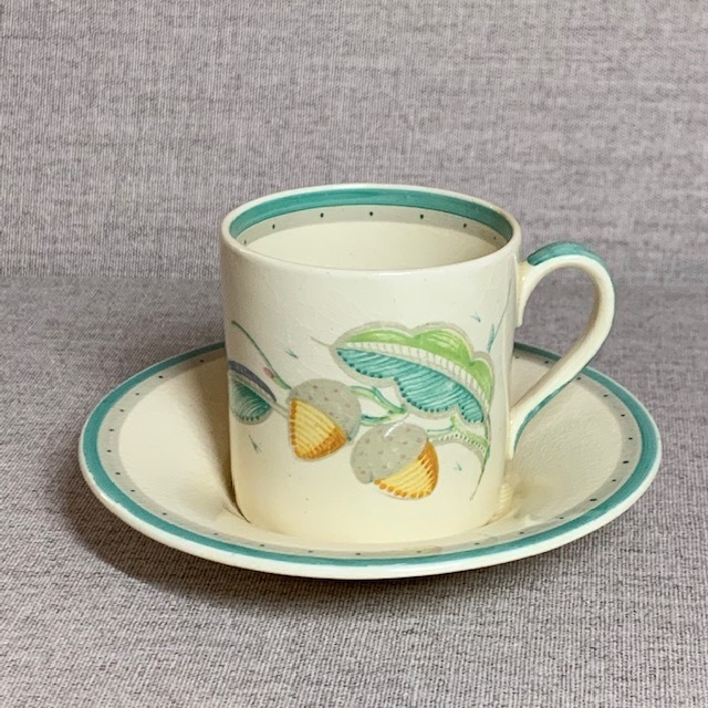 スージークーパー エイコーン カップ&ソーサー イギリス製 ヴィンテージ食器 Susie Cooper