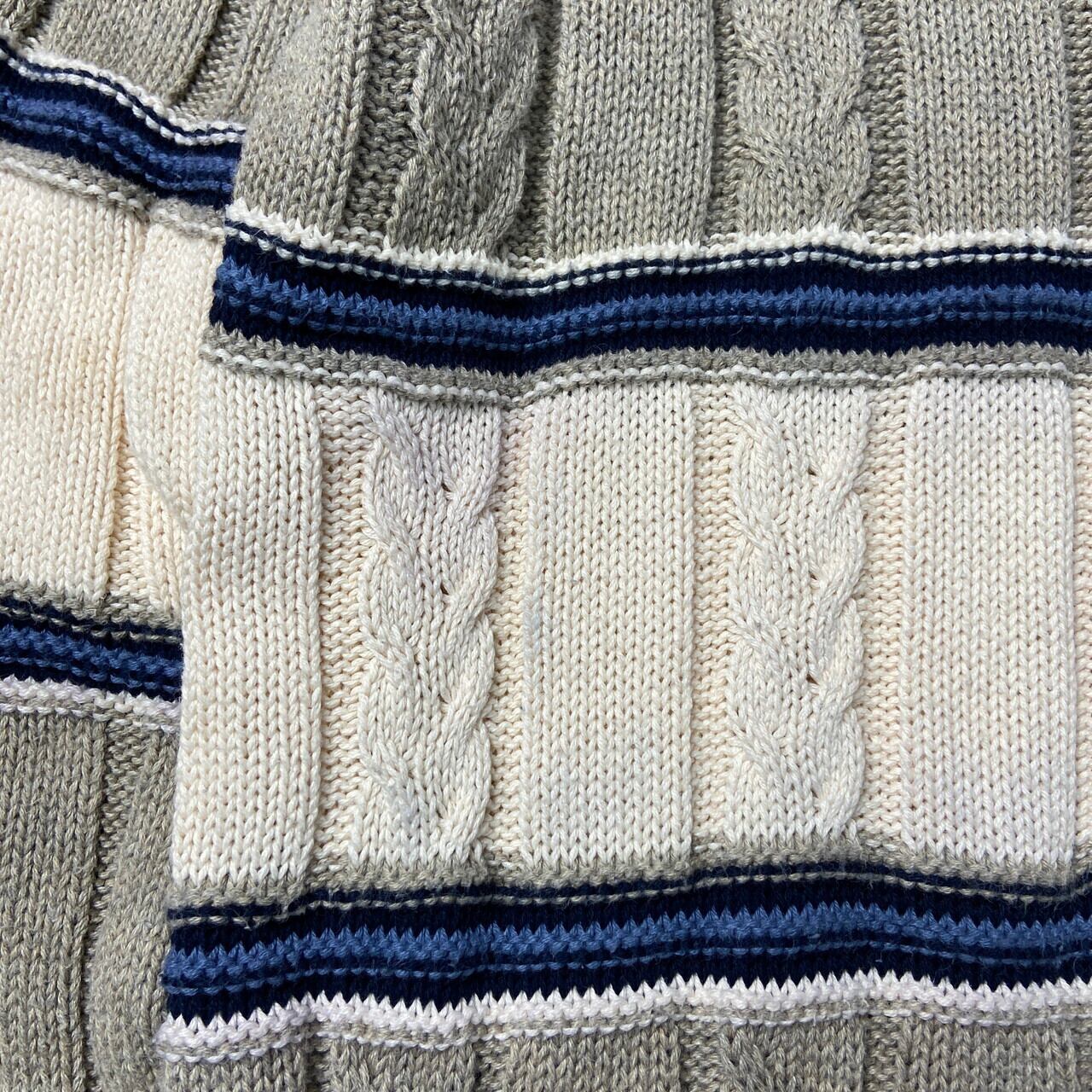ドッカーズ ニット セーター ケーブル編み ホワイト ウールニット