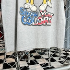 00s M&Ms キャラクターTシャツ Red&yellow グレー GILDANボディ