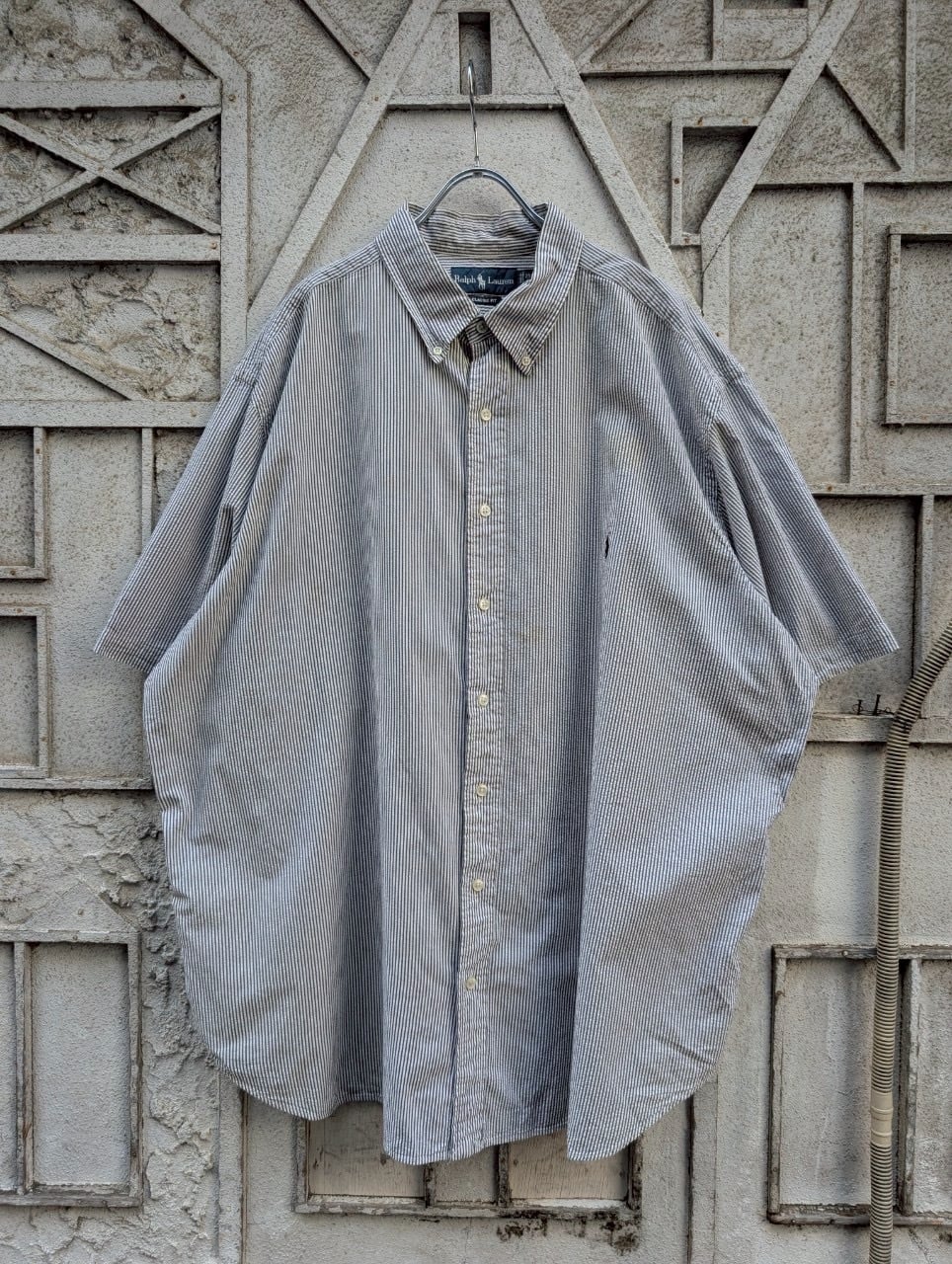 "RALPH LAUREN" stripe shirt