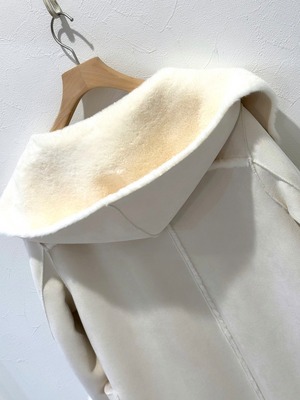 エコムートンフーディットロングコート