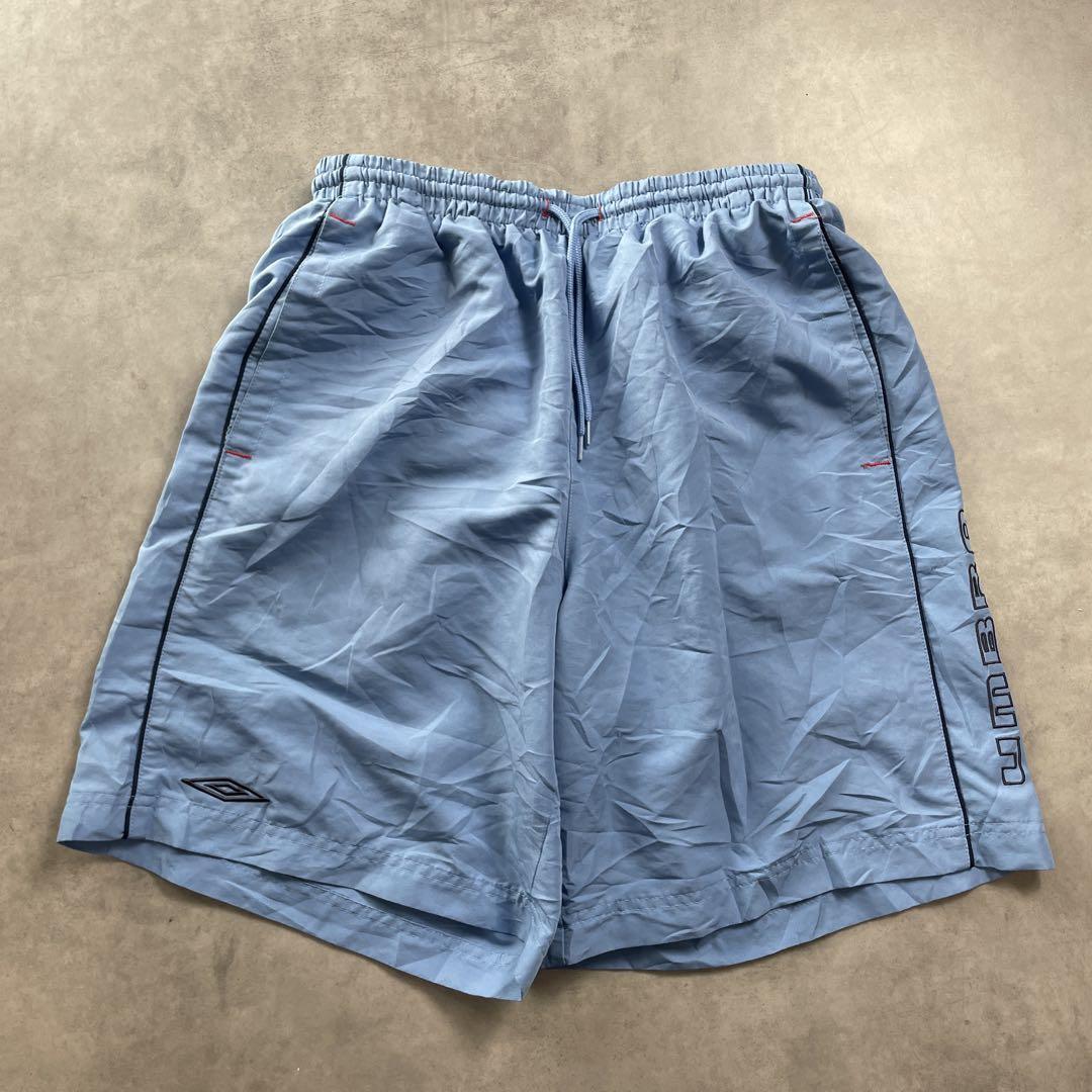 00s UMBRO アンブロ ナイロンショーツ 水陸両用 刺繍ロゴ