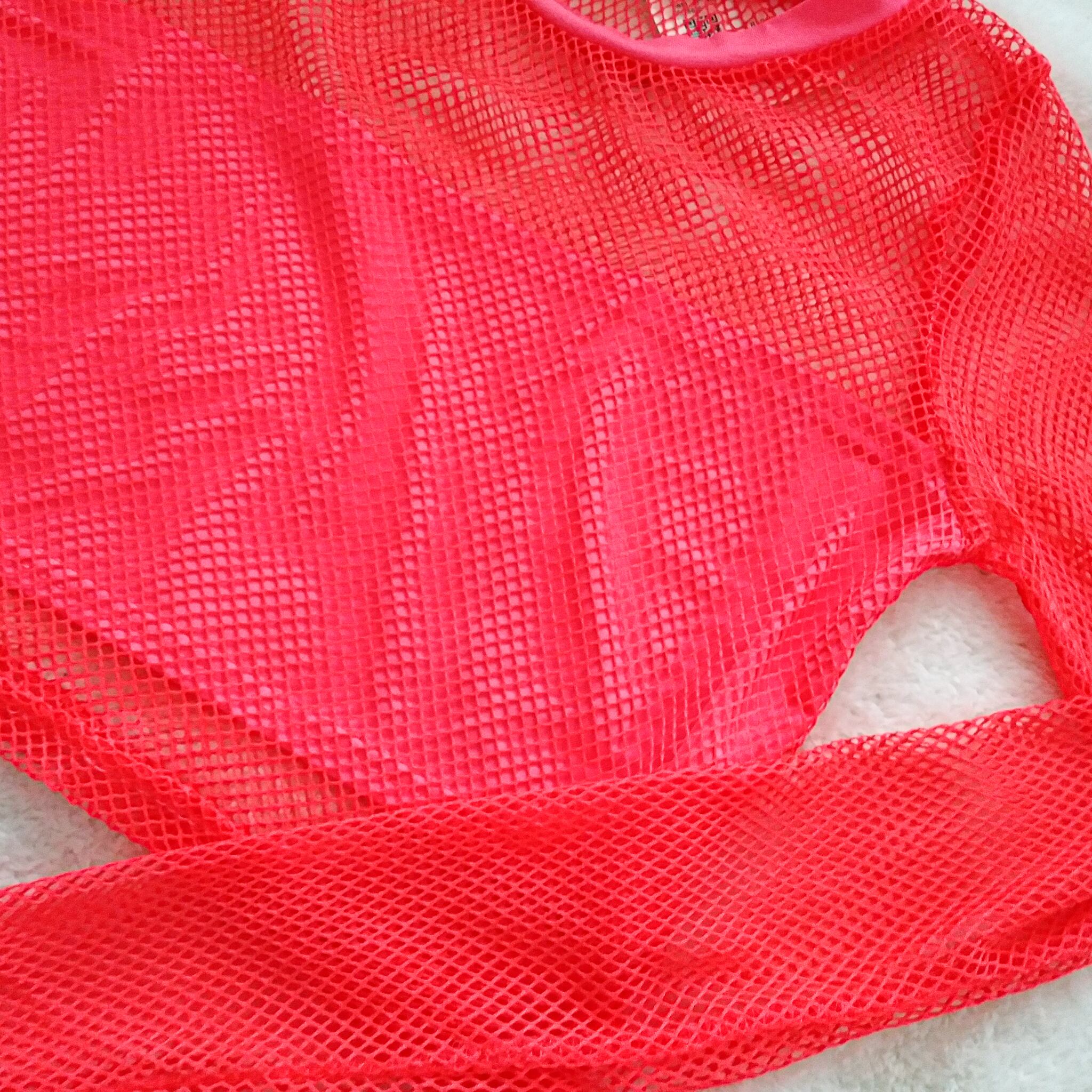 ネオンピンク メッシュネットトップス ネオンカラー 蛍光 ダンス 衣装 イベント ランニング ヨガ クラブ フェス セクシースポーツ