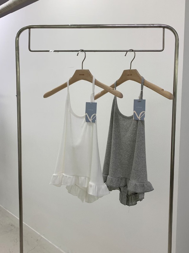 (予約) mellounge  / Jjonjjon halter frill sleeveless 2color