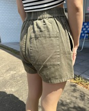 【X-girl】 PIGMENT DYED EASY SHORTS【エックスガール】