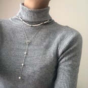 淡水パール　ロザリオ風　ロングネックレス［GKN022・SRN012］