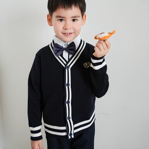 春バイカラーカーディガン