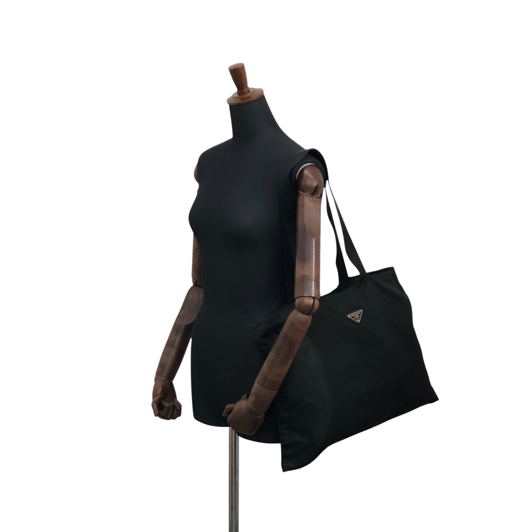PRADA プラダ トートバッグ ブラック トライアングルロゴ ナイロン