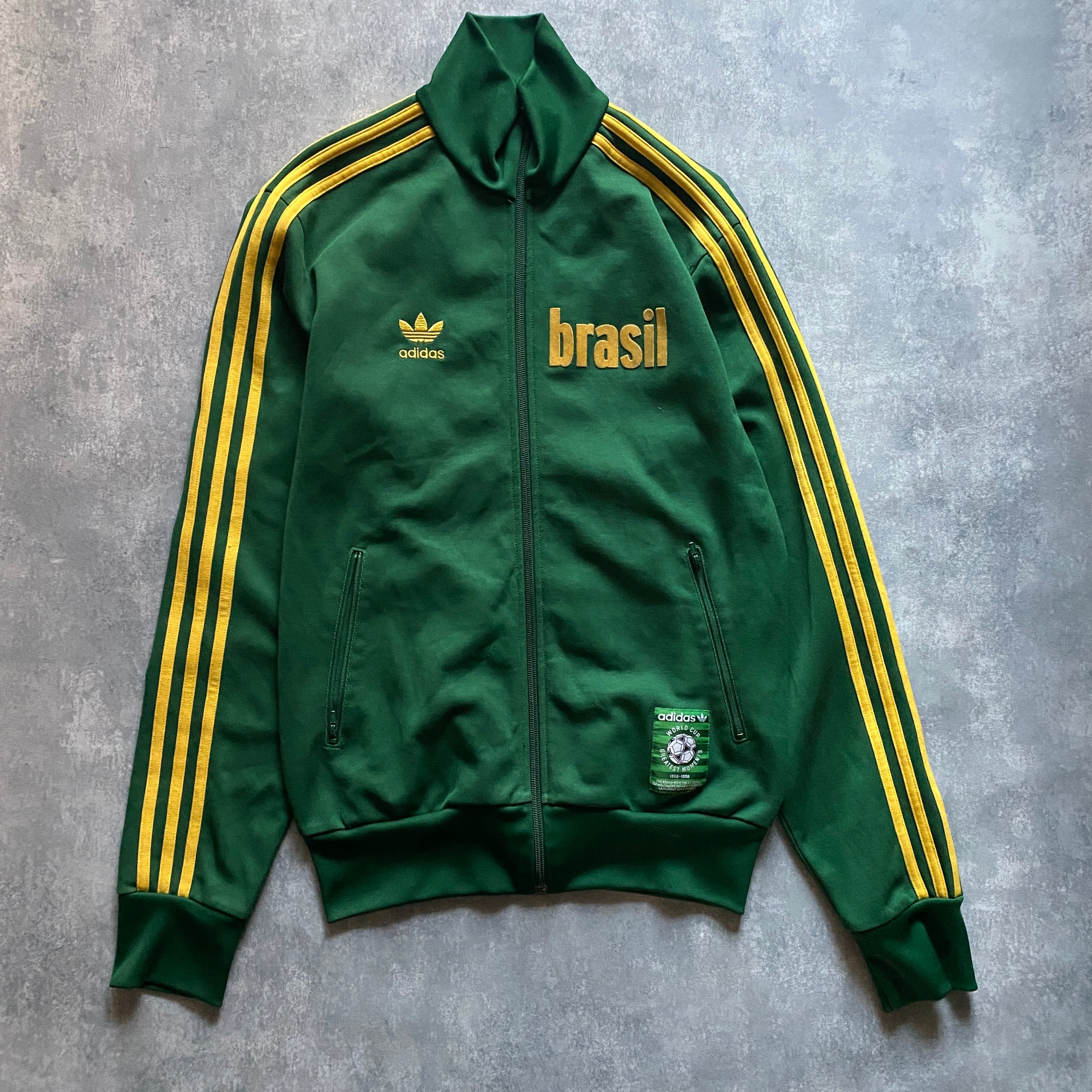 激レア】アディダス ブラジル代表 トラックジャケット バックロゴ 深緑