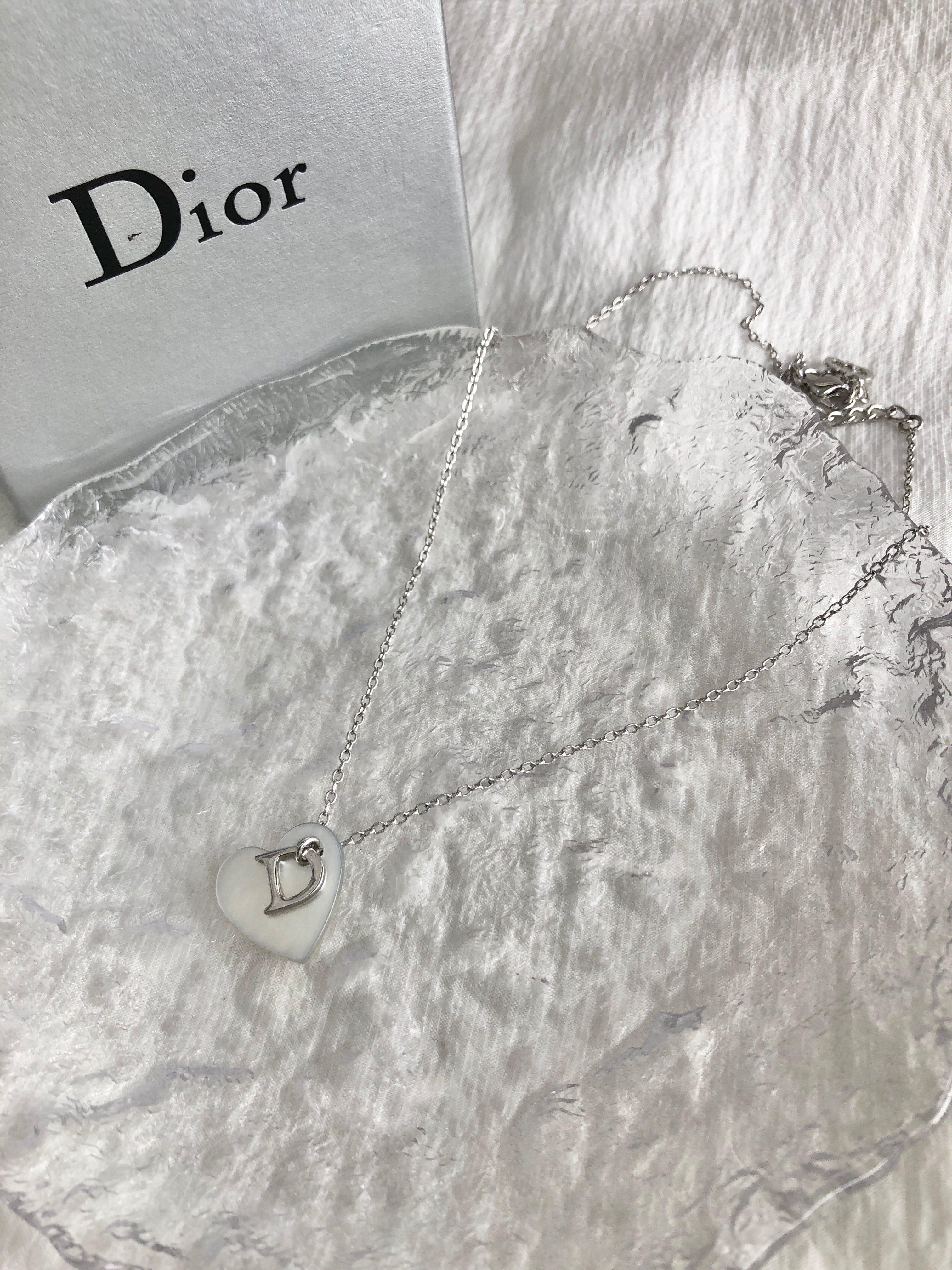 Christian Dior クリスチャン ディオール ネックレス シルバー ハート Dロゴ vintage ヴィンテージ オールド 3ecimw