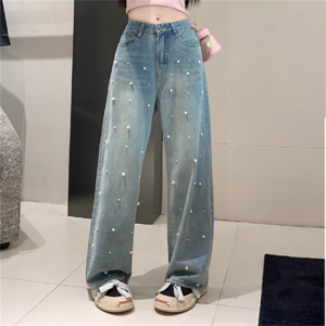 【送料無料】 パンツ ボトム ロング パール マキシ 装飾 ビジュー ポケット ハイウエスト ブルーデニム 薄手生地 かわいい 大人可愛い 大人女子 綺麗 シンプル カジュアル 大人 上品 おしゃれ お洒落 こなれ感 ラフ コンサバ 着痩せ レディライク 無地 春 夏 20代 30代 40代 レディース 女性 授業参観 デート お出かけ 女子会 休日 お茶会 アウトドア 着回し 普段使い オルチャン 韓国系 ファッション スタイル 楽ちん 体型カバー プチプラ 定番 トレンド デイリーユース インスタ映え