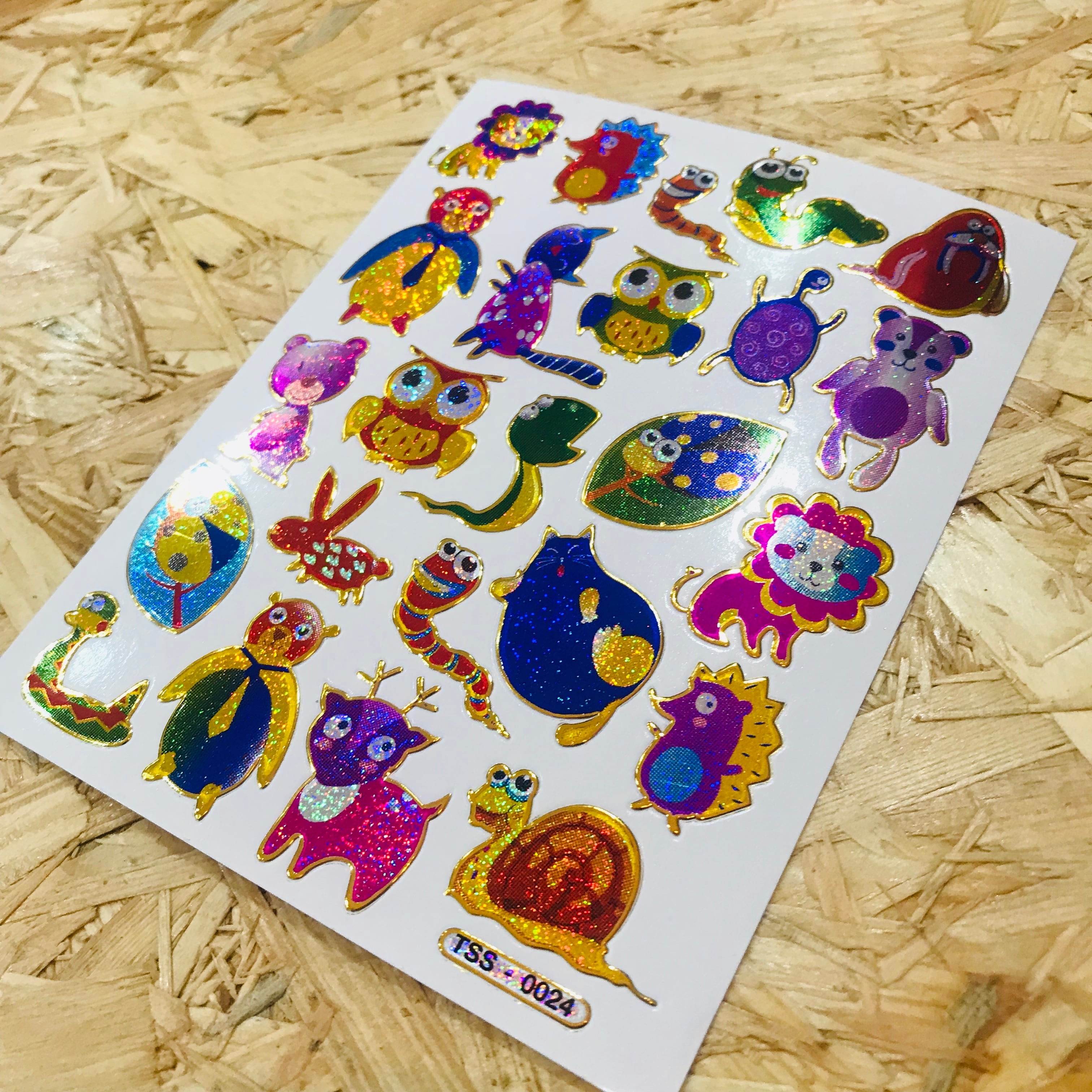 65 ポップな動物 レトロキラキラシール TSS-0024 VCS01