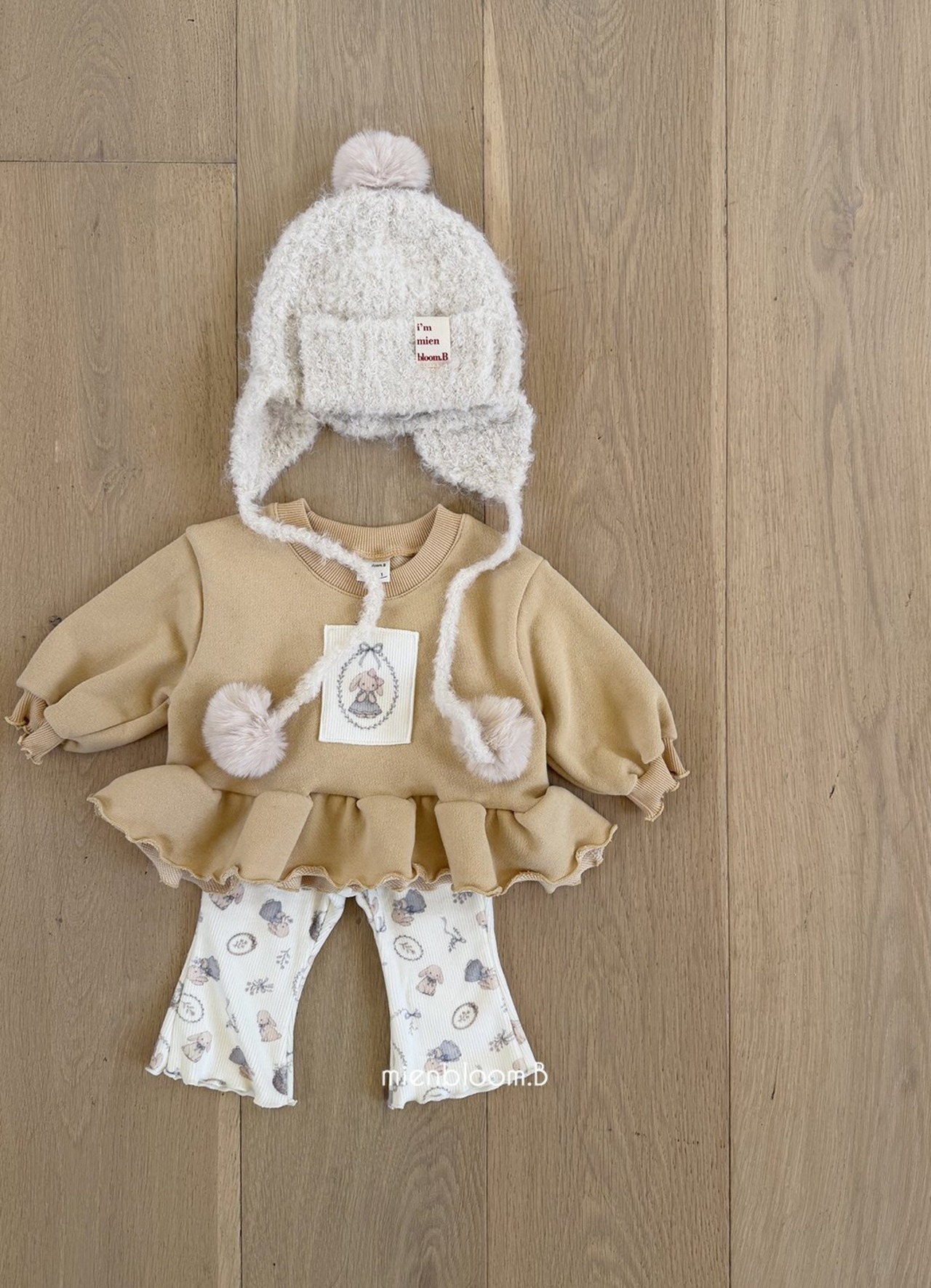 mien bloom B［取寄］bunny mink flare pants 26winter