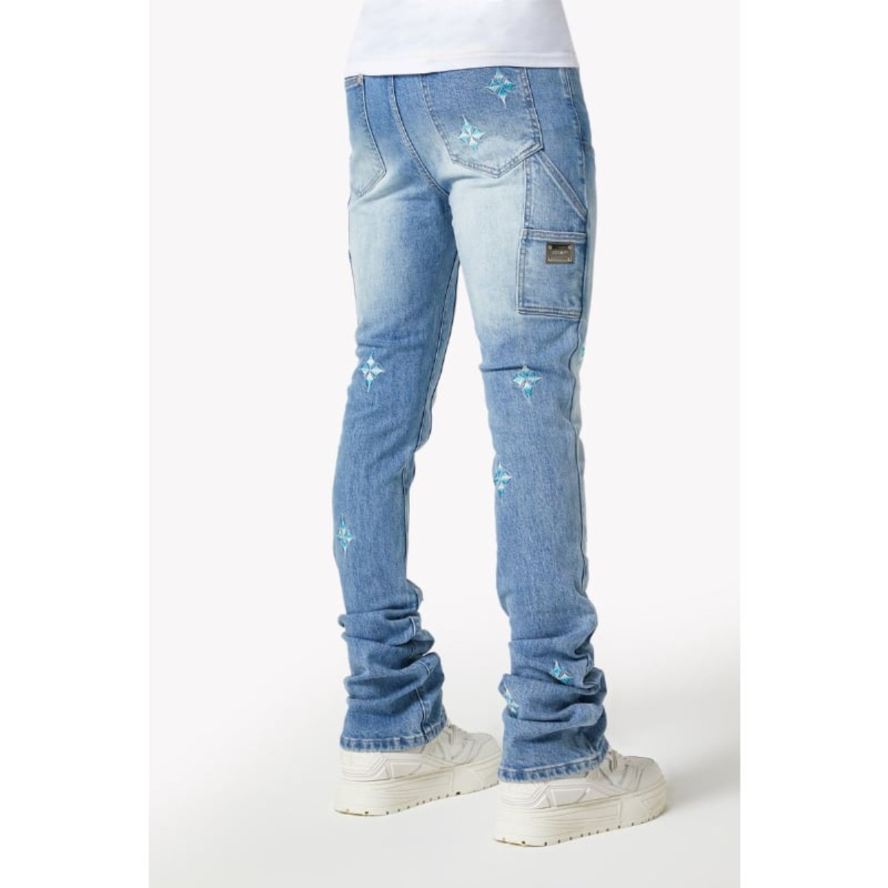 GUAPI / aqua blue starflare denim