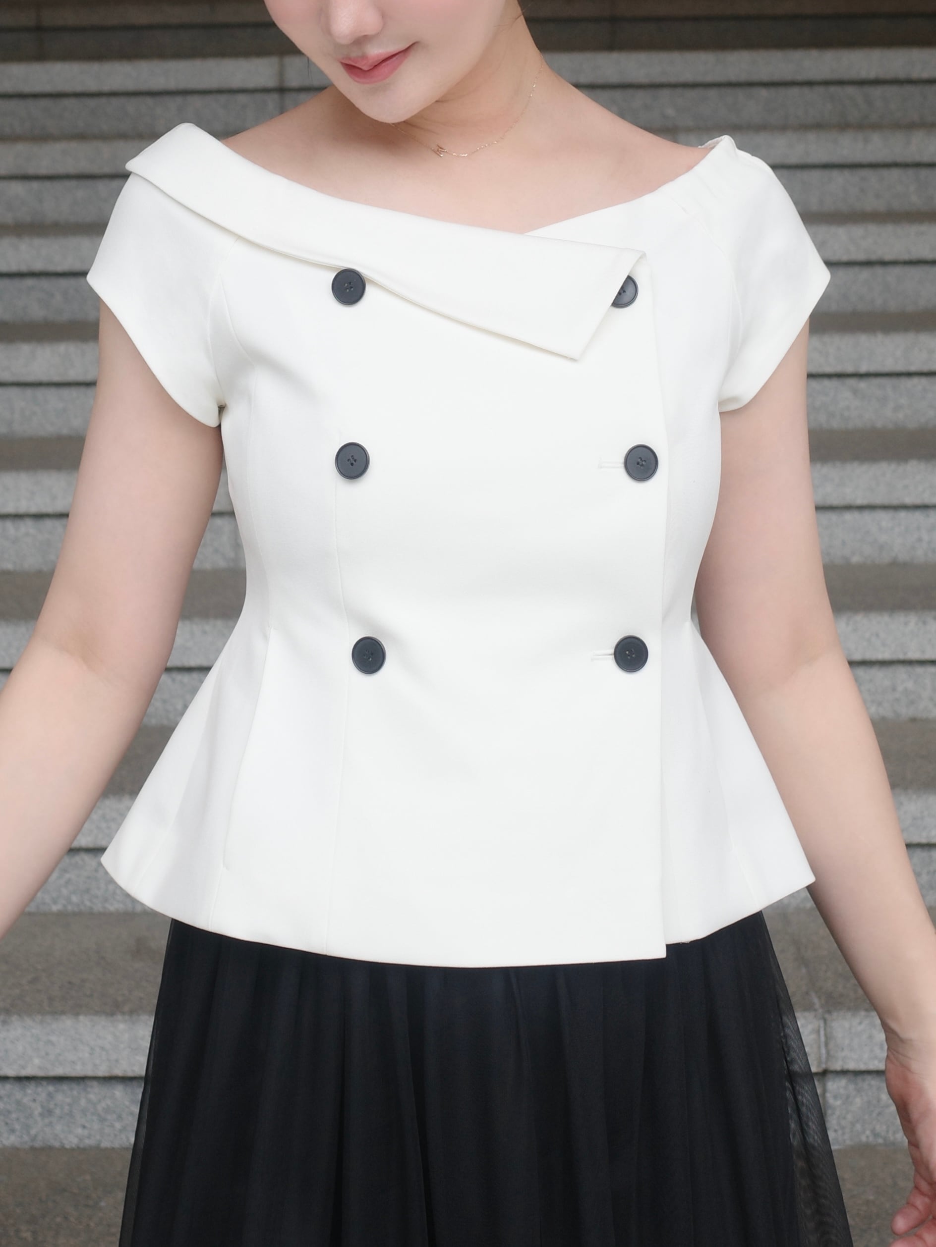 【予約】gilet tops / white (6月上旬発送予定)