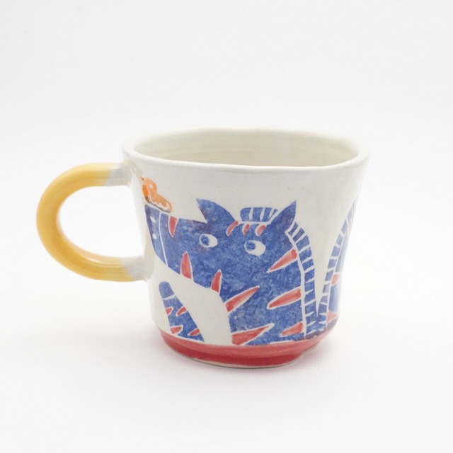 【岩佐悠子】高台ひらがなカップ「し」しまうま