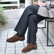 BALLY single monk strap brown suede shoes
