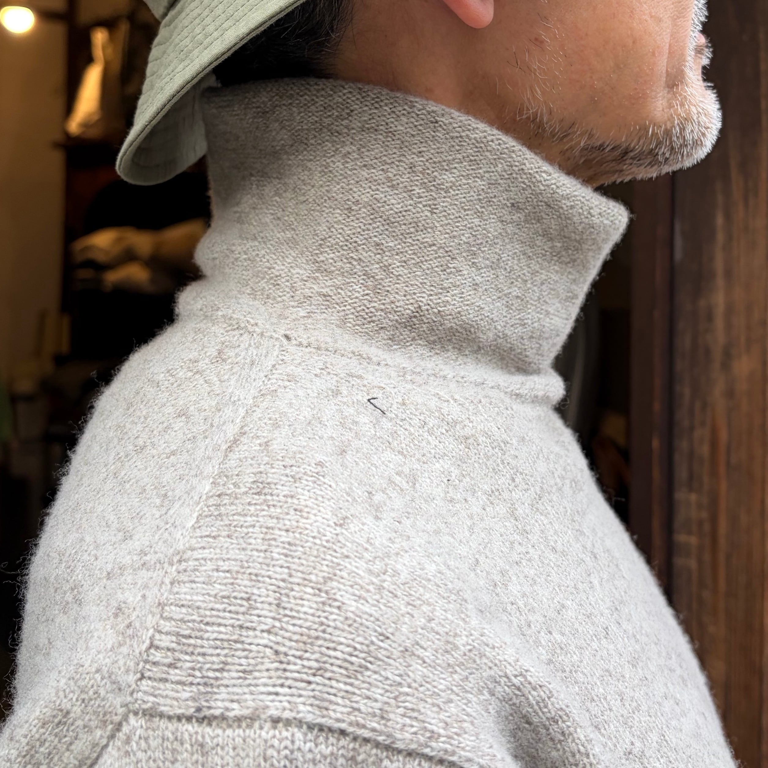 YAECA / ヤエカ ナチュラルウールニット ハイネック #14252 NATURAL L