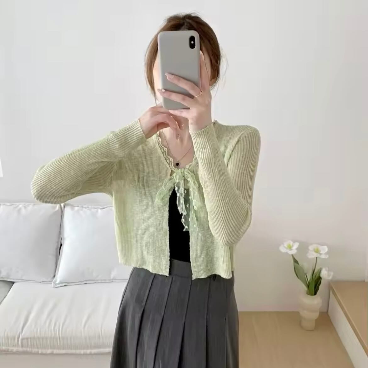 リボンシアーカーディガン