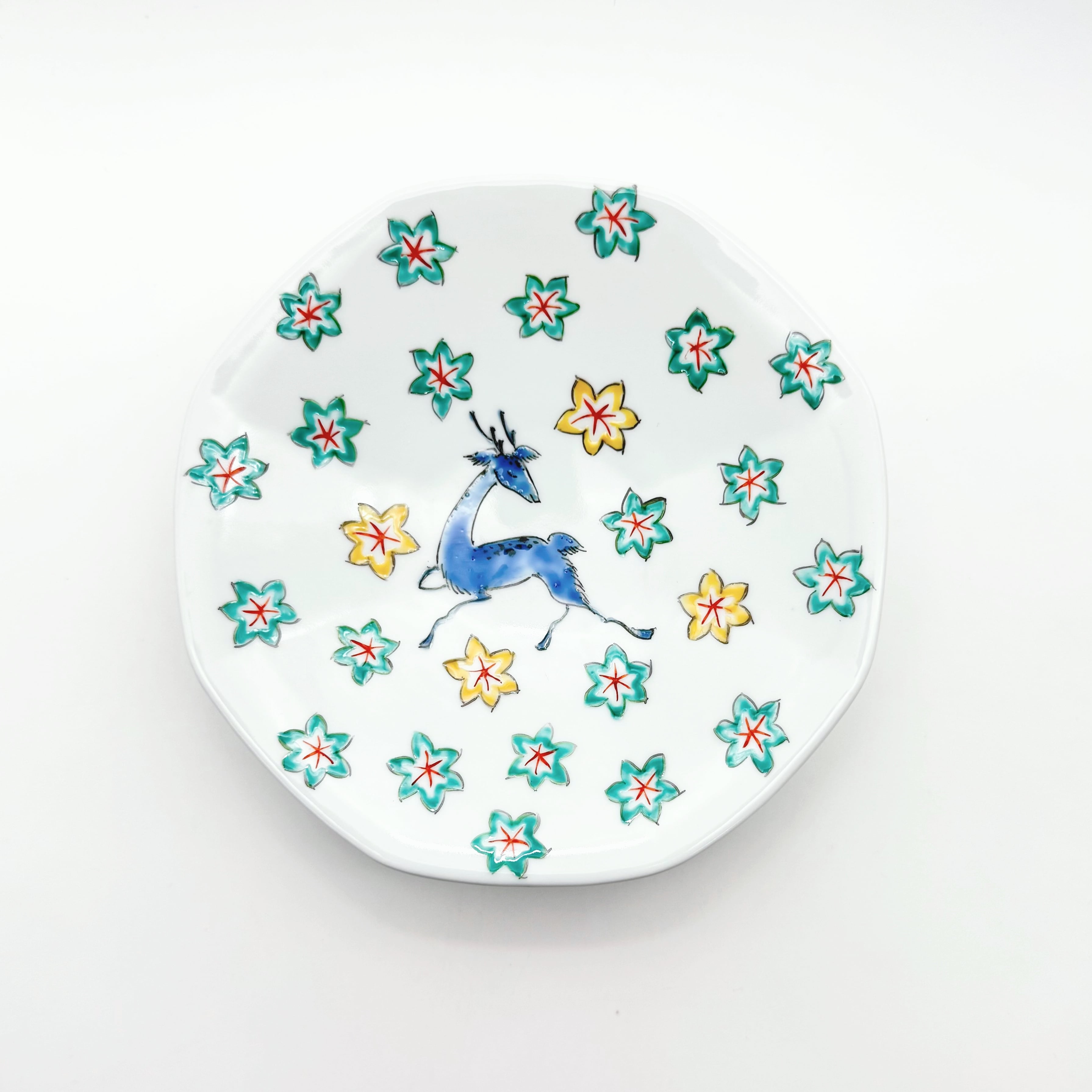 鹿もみじ 八角反銘々皿 | 24to3［西富陶磁器オンラインストア 有田焼