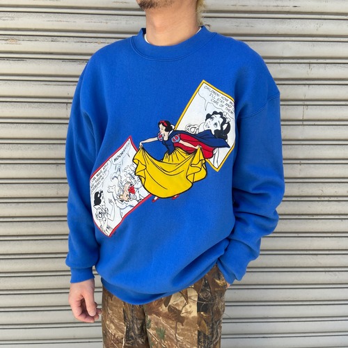 90s 白雪姫と7人の小人　ディズニーキャラスウェット　レアプリント