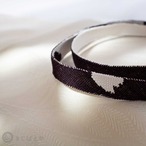 正絹 夏の帯締め 黒紅梅 長尺