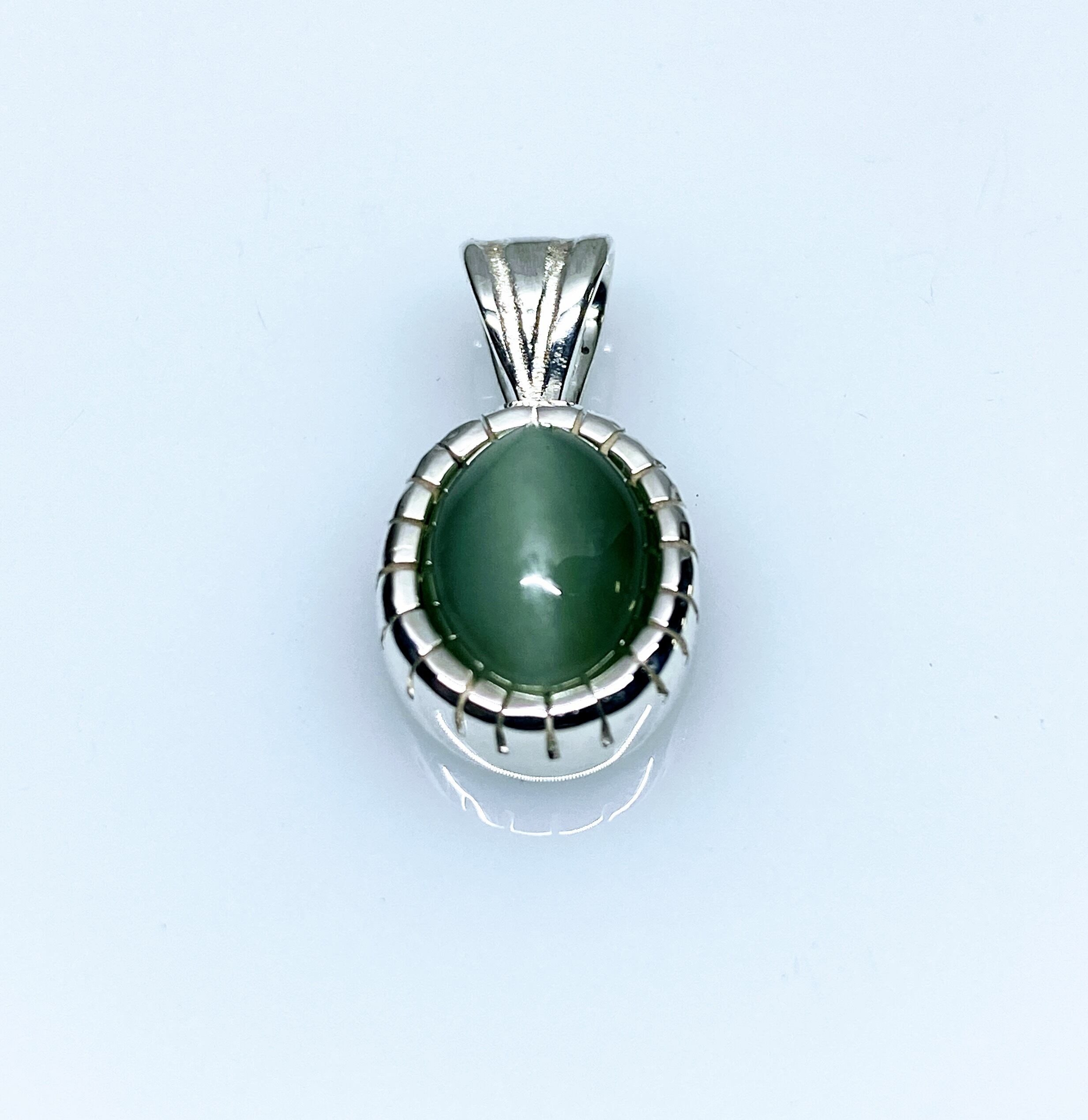 ネフライトキャッツアイ ペンダント シルバー | Pay ID