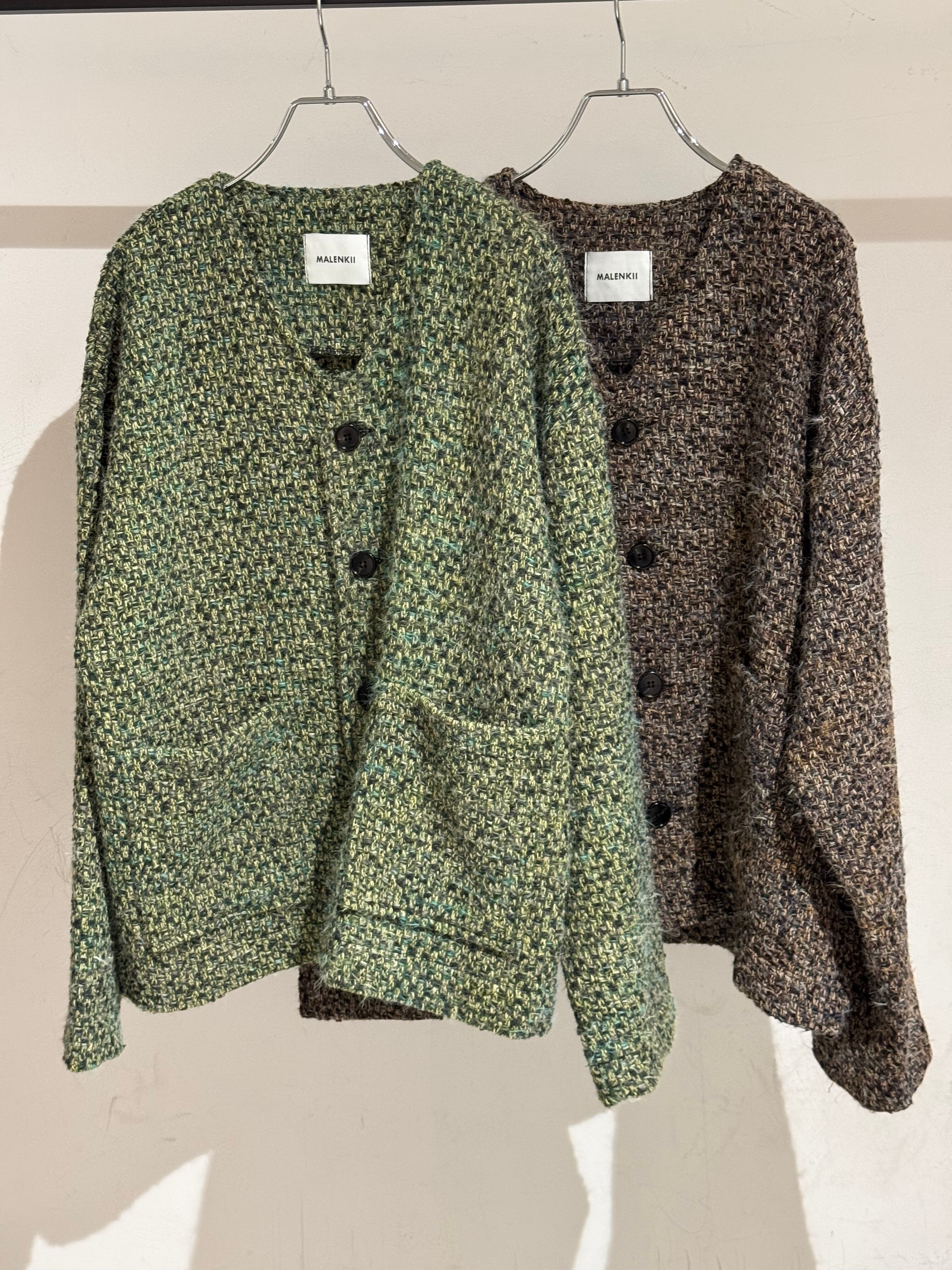 tweed knit jacket cardigan