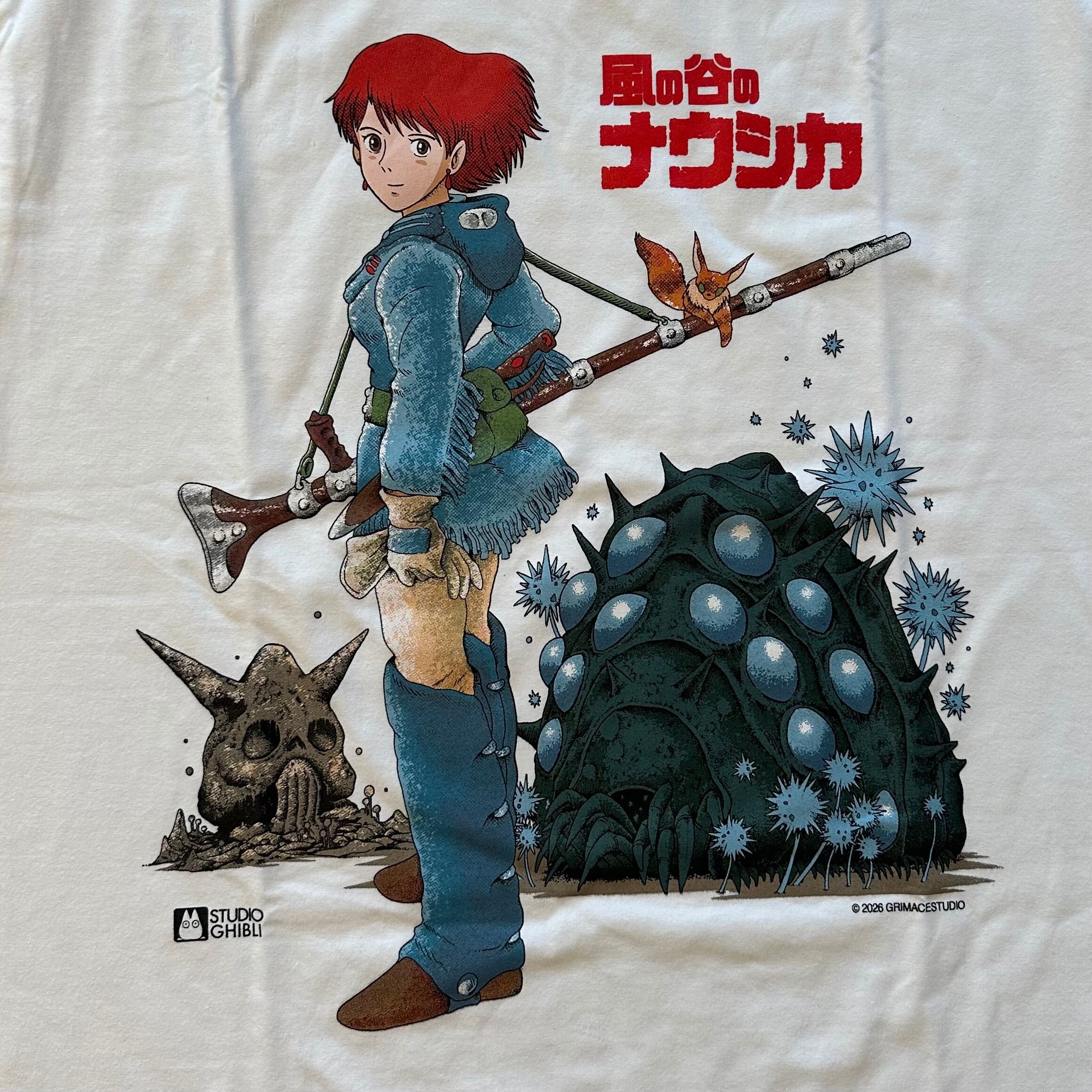 山*山様 ジブリ　風の谷のナウシカ　プリントt XXLサイズ ナウシカ Tシャツ 【L】ジブリ 白 ホワイト | Neverland vintage
