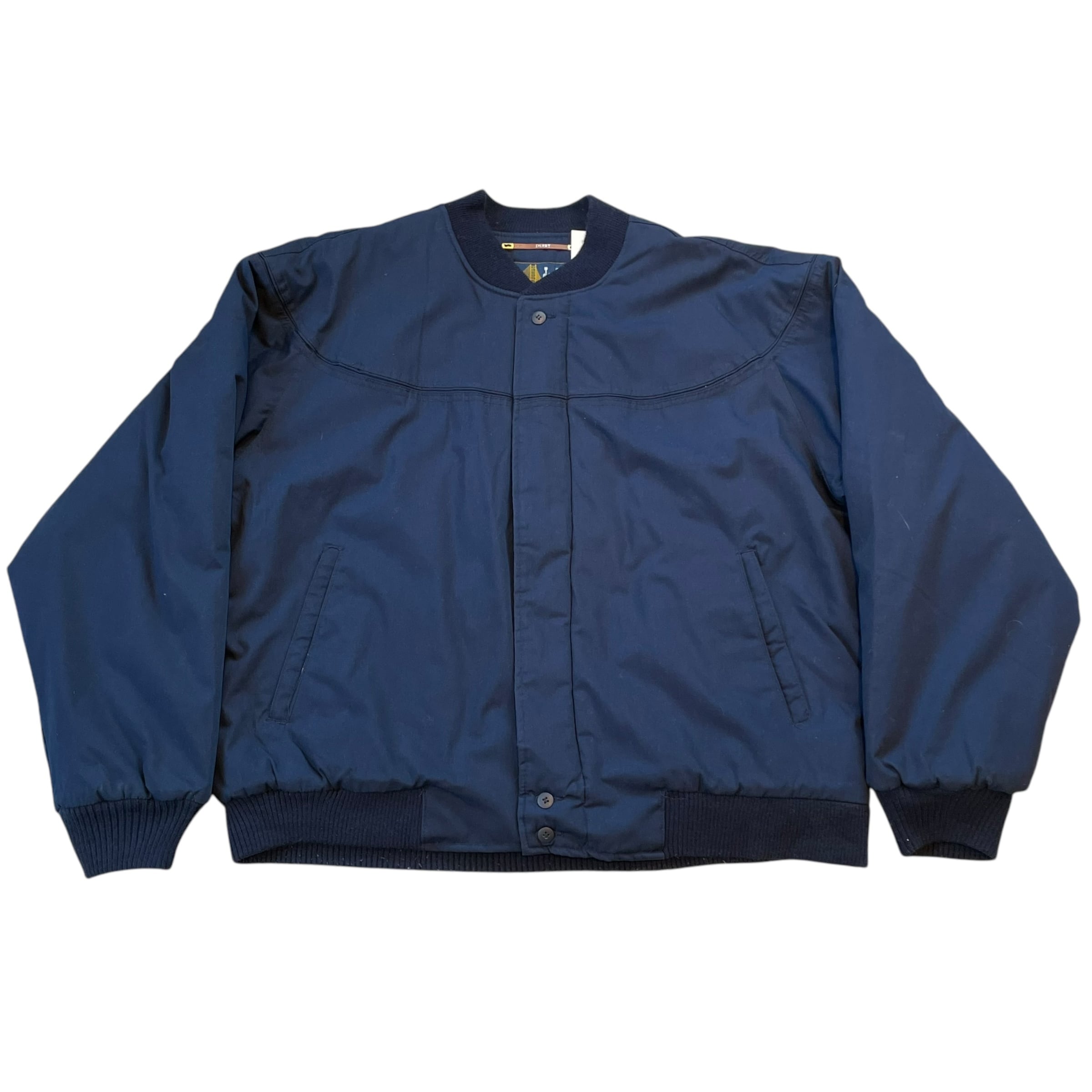 Mint condition!!! 80s Derby of San Francisco quilting cup shoulder jacket "Navy"
