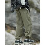 Outdoor Tech Drawcord Tapered Silhouette Cropped Pants ◇3color H0606