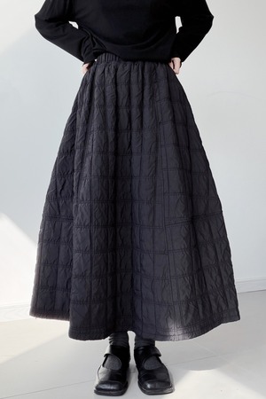 Warm cotton-lined midi skirt 2color [T2645]