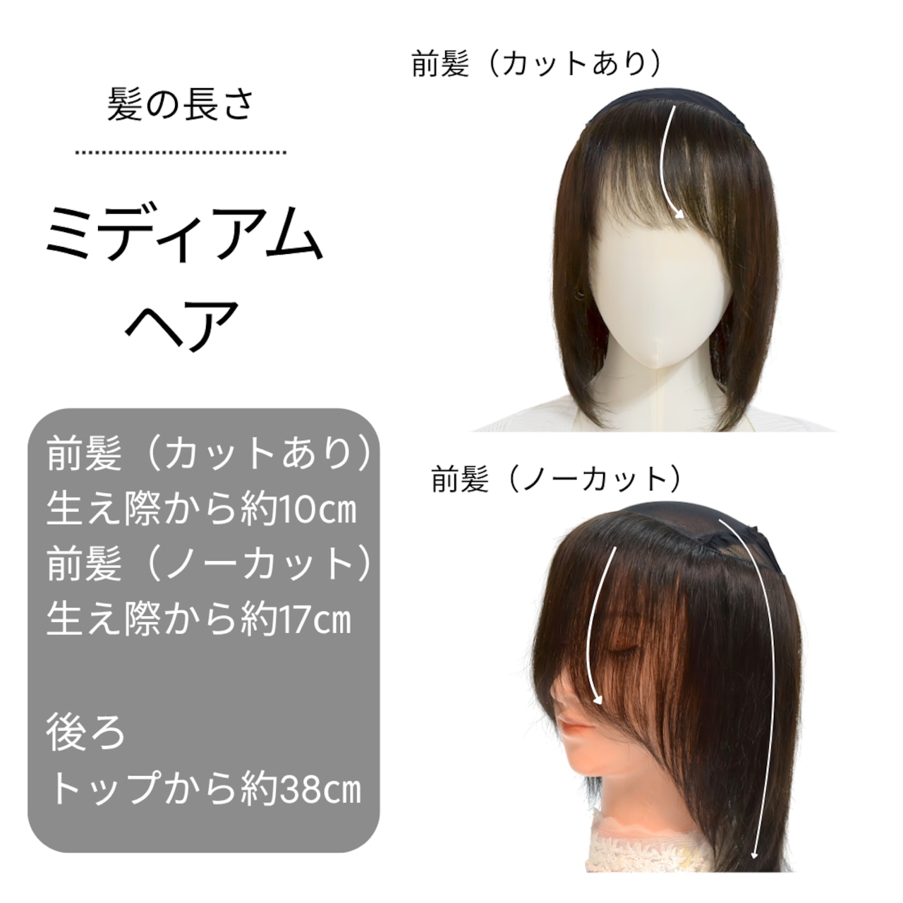 【医療用ウィッグ】 人毛100％ 帽子用ウィッグ（ザビエルタイプ）ミディアムヘア｜浅い帽子・キャップもOK 髪付きウィッグ インナーウィッグ 髪付き帽子 医療用ウィッグ