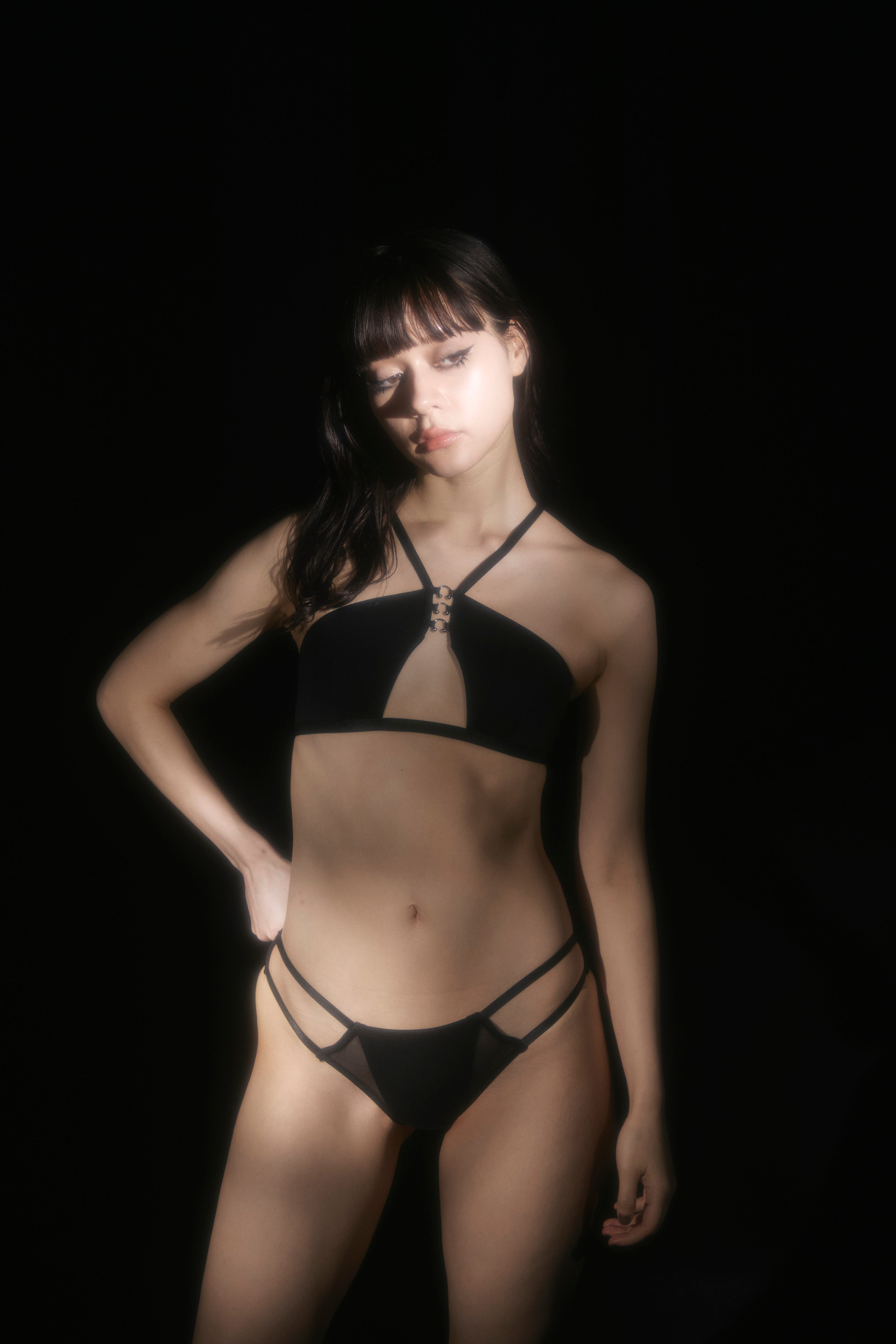 Triple Piercing Bra [ PETITE PAUSE ]-Piercing- / Black | Kiff Lingerie