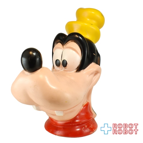 プレイパル ディズニー グーフィー ヘッド ソフビ貯金箱 底蓋欠