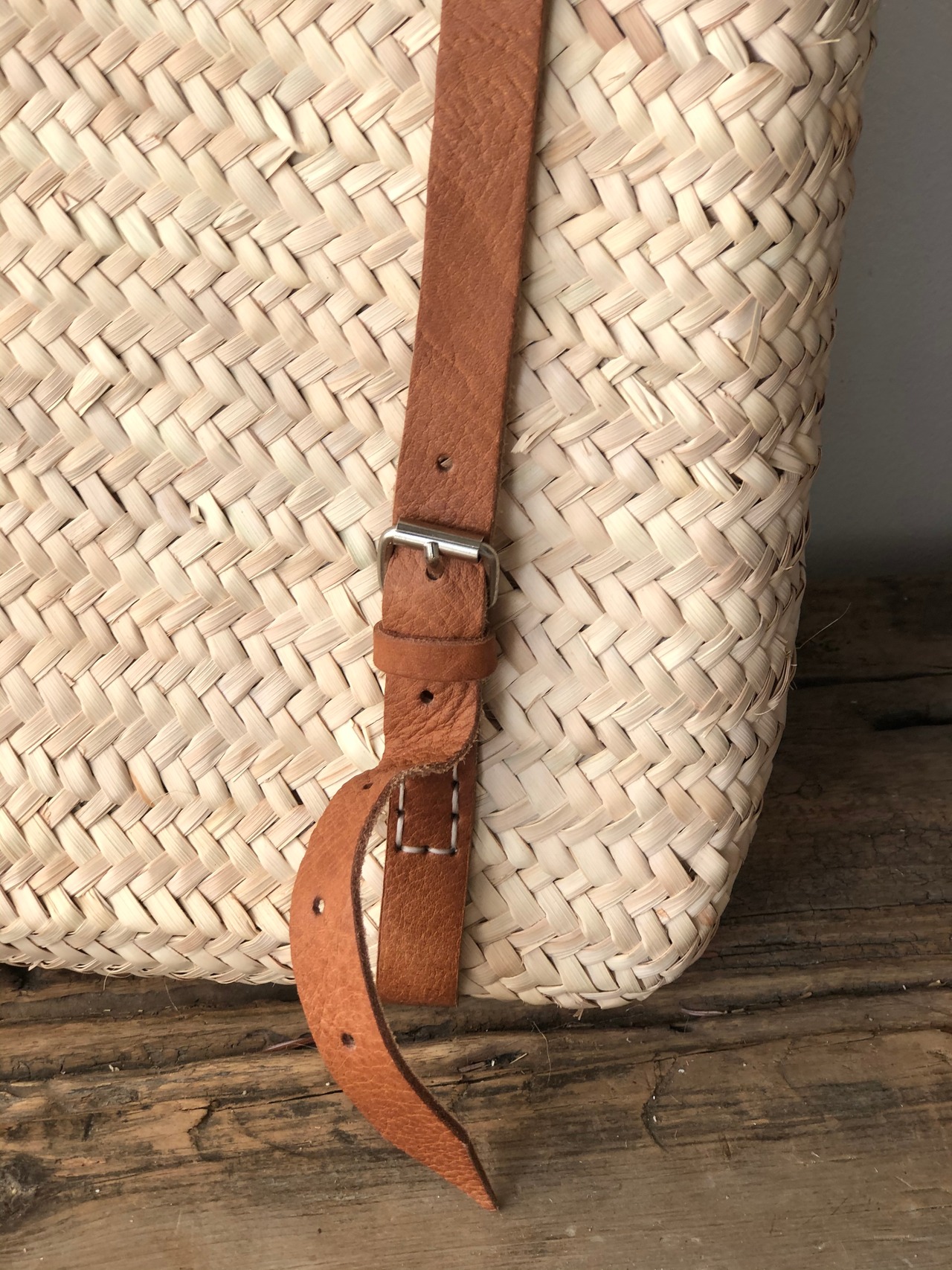 モロッコ かごリュック 四角