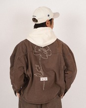 【#Re:room】WASHED VINTAGE BACK FLOWER JACKET［REJ151］