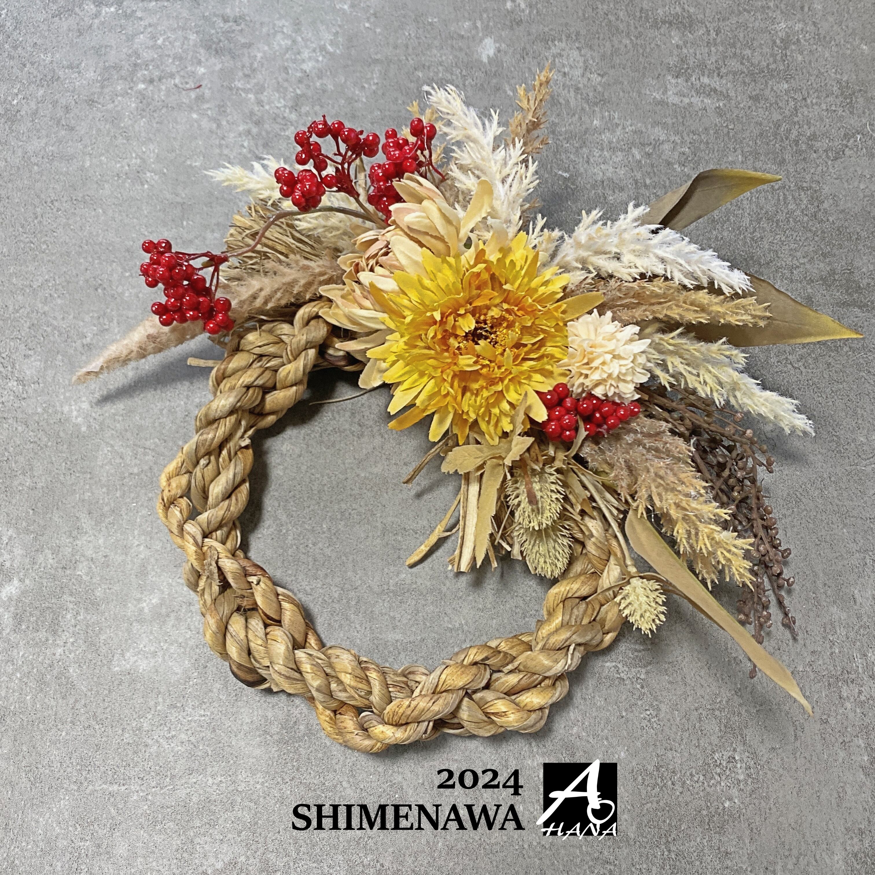 No.582 しめ縄／お正月リース／お正月飾り／しめ縄リース／ハンドメイド お正月しめ縄 しめ縄リース しめ飾り リース＊ハンドメイド