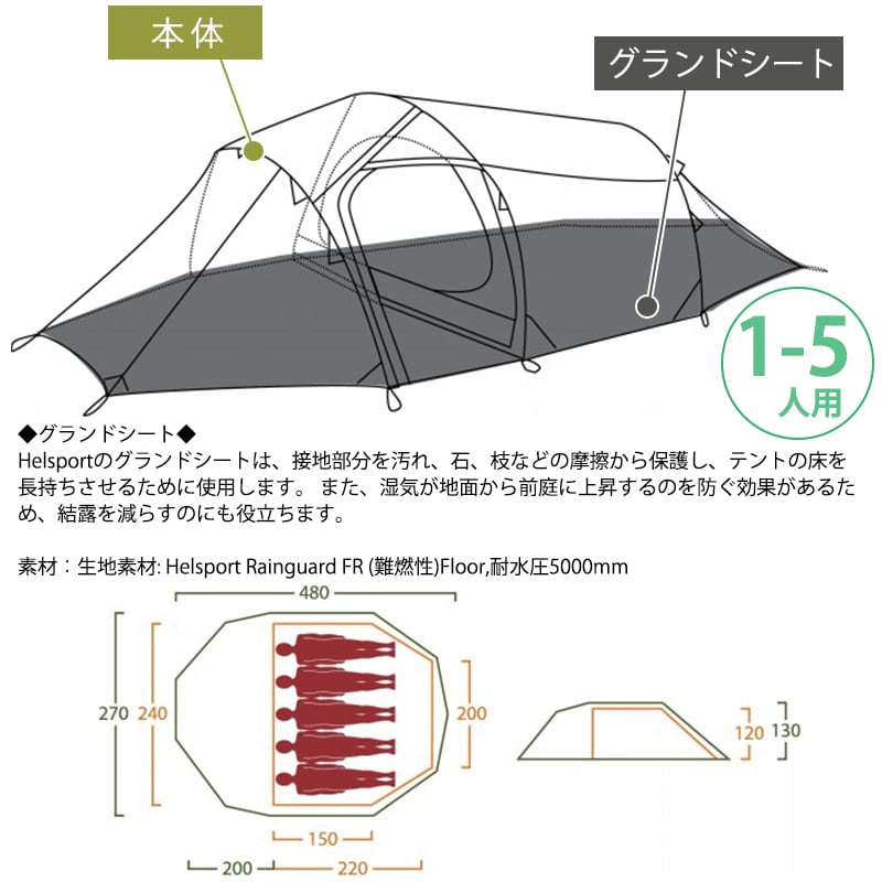 HELSPORT（ヘルスポート）Lofoten Trek 5 Camp ( ロフォーテン トレック 5 キャンプ ) | Greenfield  Store powered by BASE